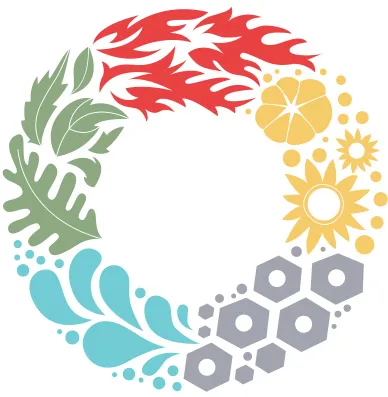 One Acupuncture logo with 5 elements of health